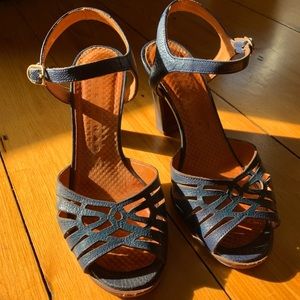 Gorgeous Chie Mihara blue sandals. Size 6.